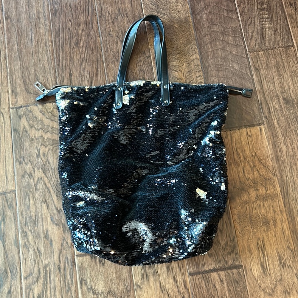 NWT Black sequin bag